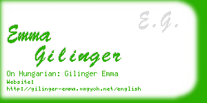 emma gilinger business card